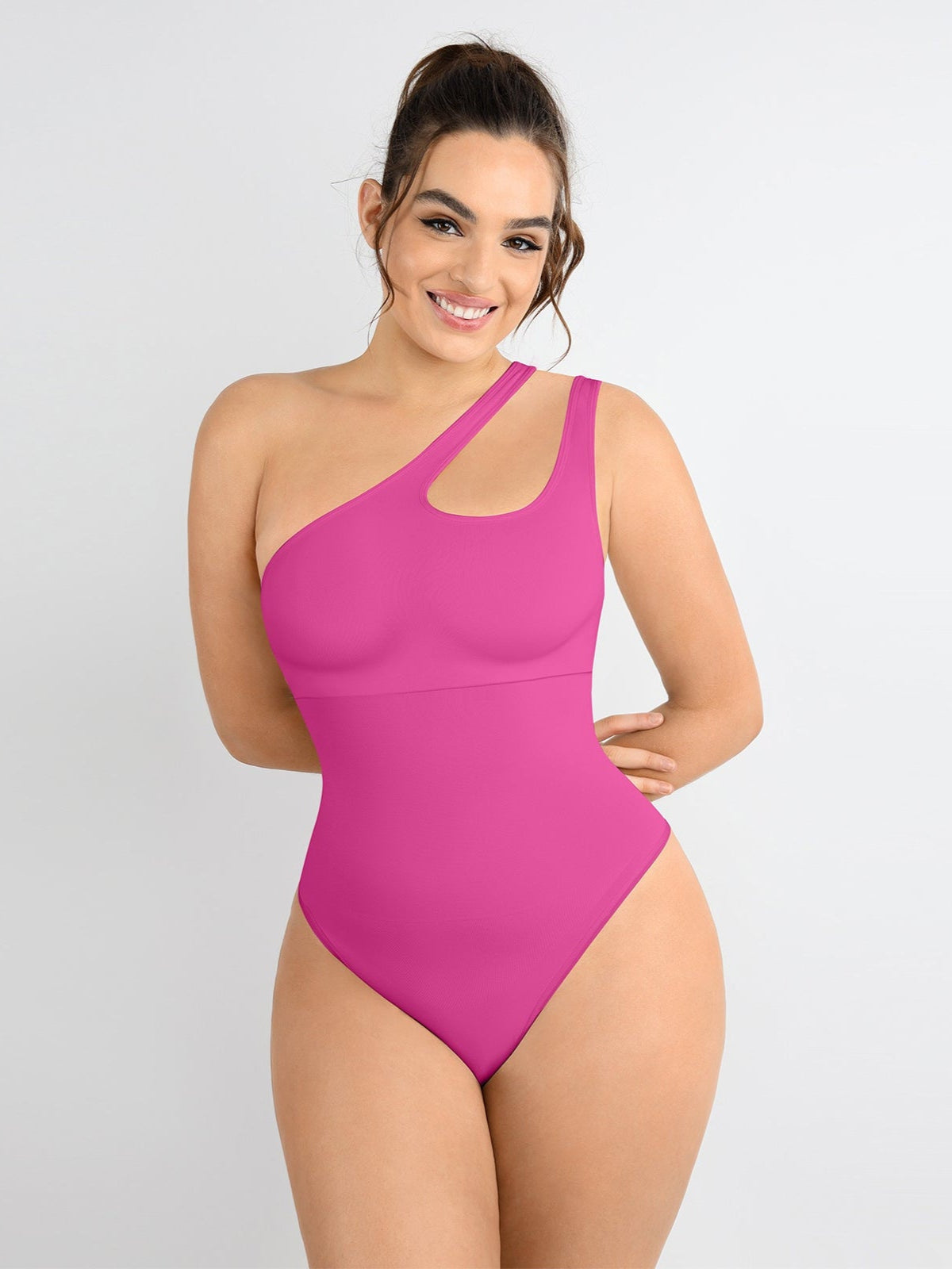 One-shoulder Waist and Abdomen Sculpt Bodysuit