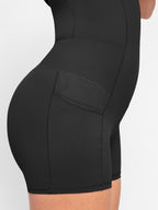 Mid-Thigh Waist Control Dress with Built-In Shorts