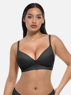Wireless Push Up Demi coverage Bralettes Bra