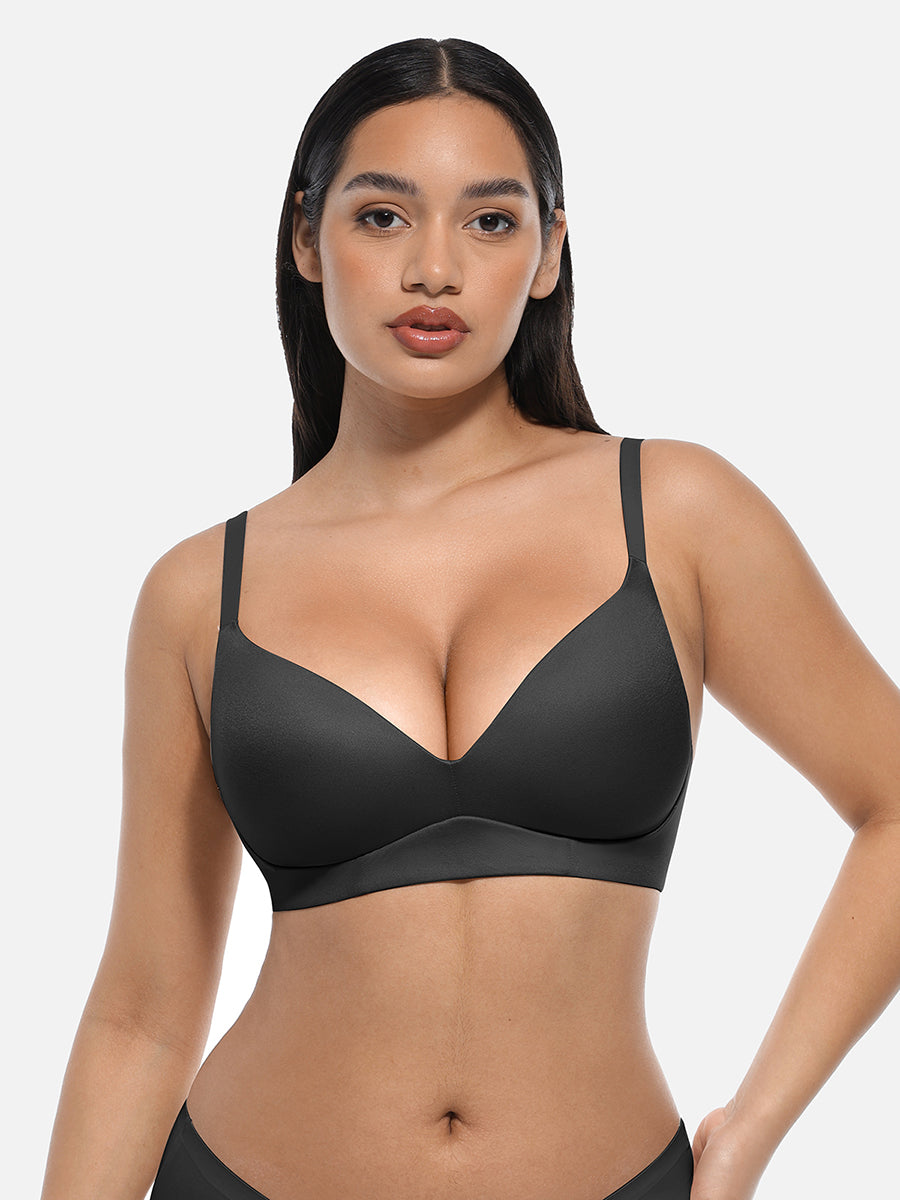 Wireless Push Up Demi coverage Bralettes Bra