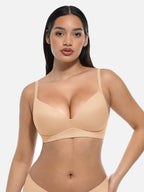 Wireless Push Up Demi coverage Bralettes Bra