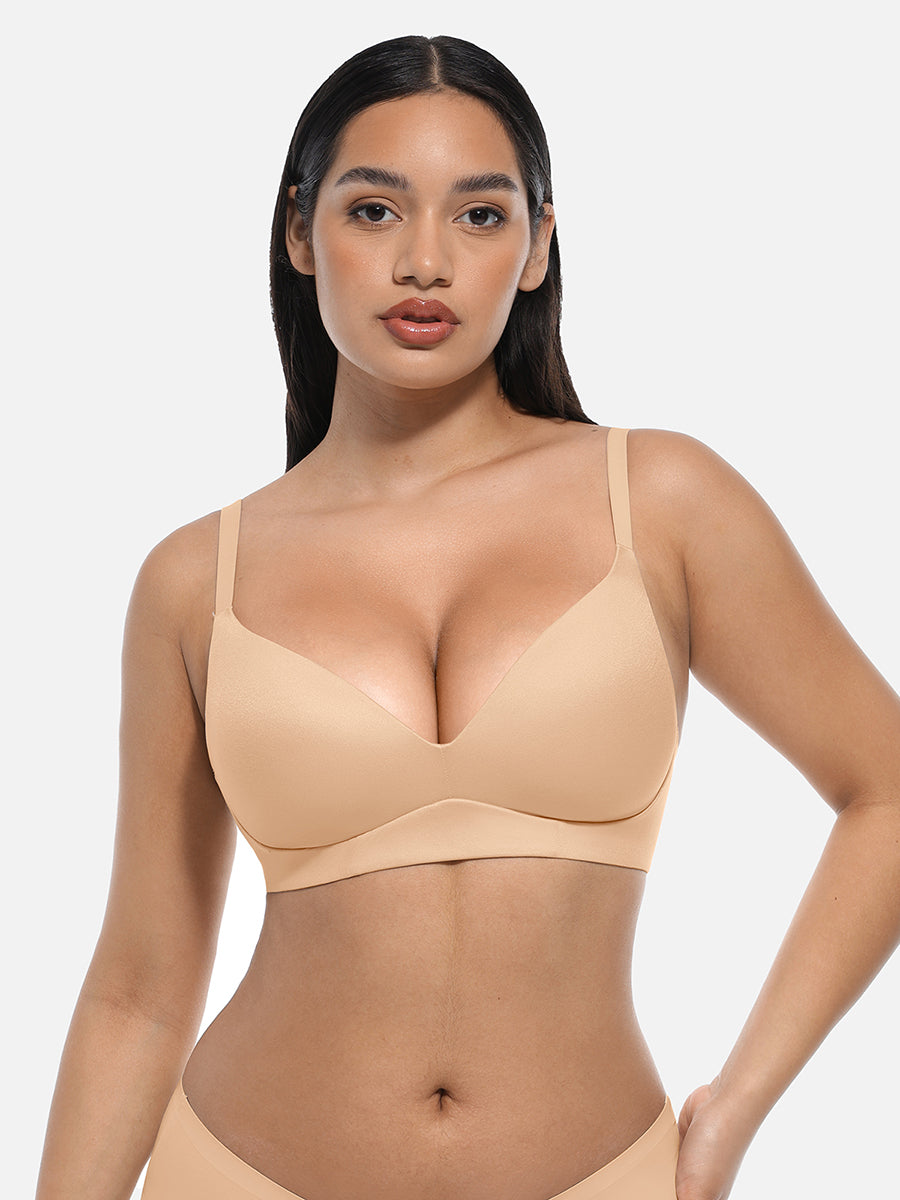 Wireless Push Up Demi coverage Bralettes Bra