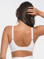 Deep V-Neck Ribbed Bralette with Removable Pads