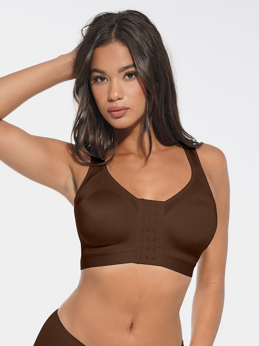 Wireless Shapewear Bra with Adjustable Front