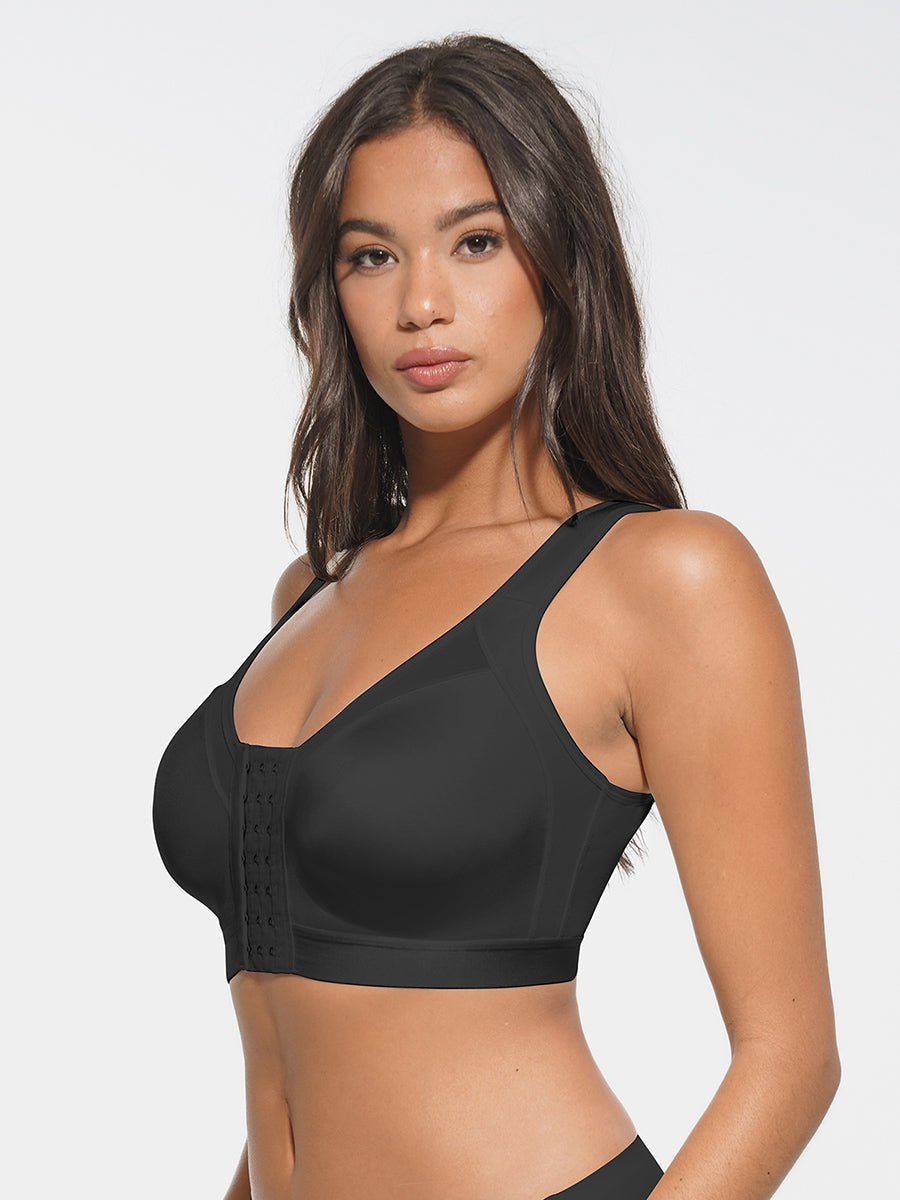 Wireless Shapewear Bra with Adjustable Front