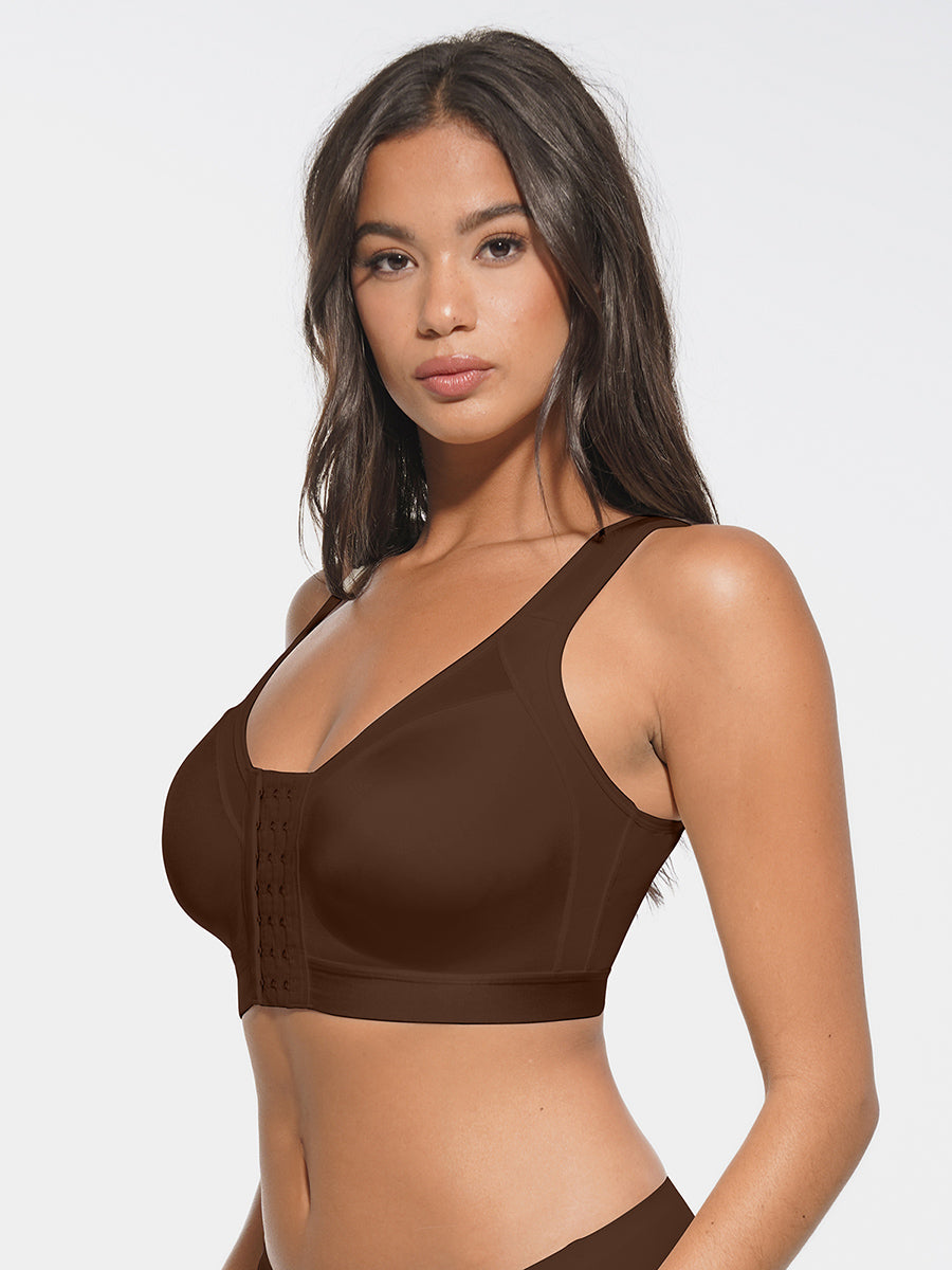 Wireless Shapewear Bra with Adjustable Front