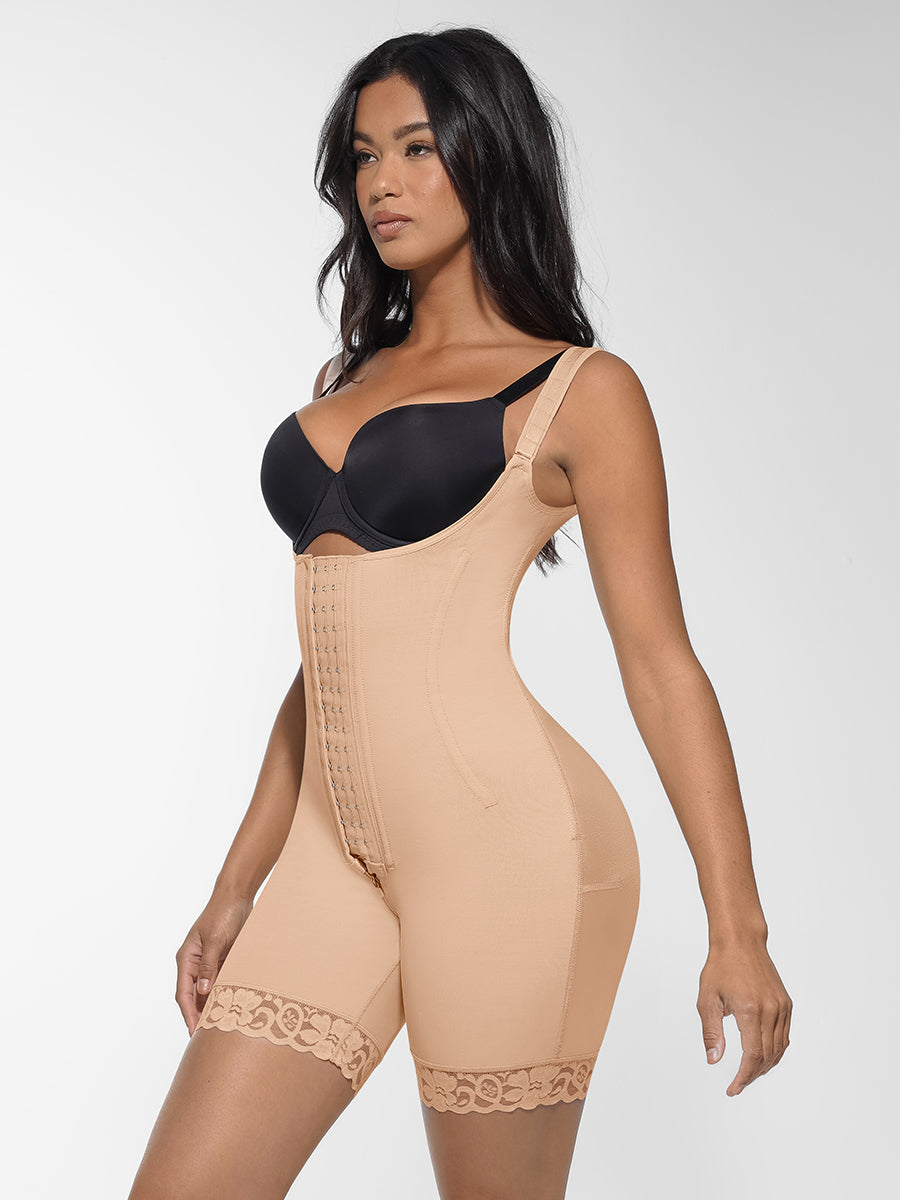 Antibacterial Chest Support U-Shaped Full Body Shaper with 7 Steel Bones