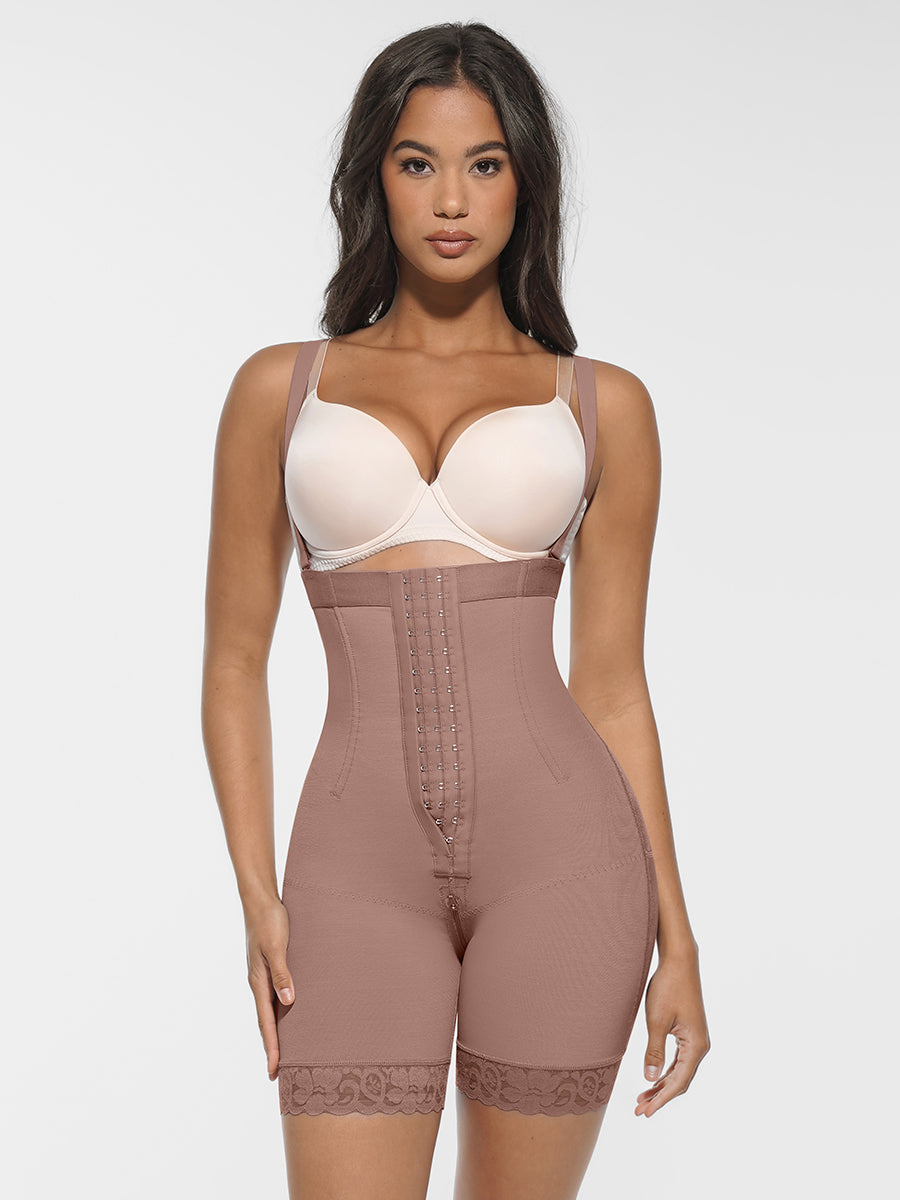 Antibacterial Full Body Shaper Butt Lifter with 4 Steel Bones