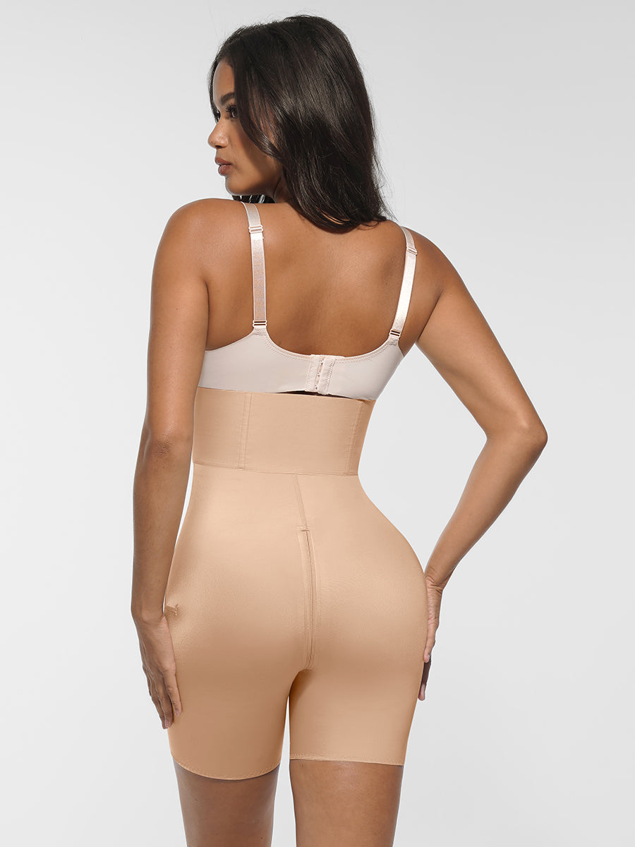 Hard Mesh Firm Butt Lifter with Wide Waistband and Hip-Lifting Design