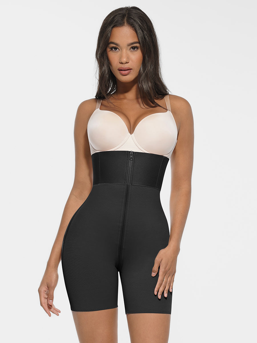 Hard Mesh Firm Butt Lifter with Wide Waistband and Hip-Lifting Design - Auxieswear