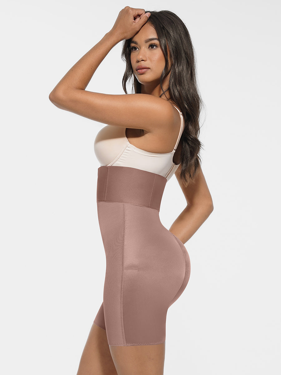 Hard Mesh Firm Butt Lifter with Wide Waistband and Hip-Lifting Design
