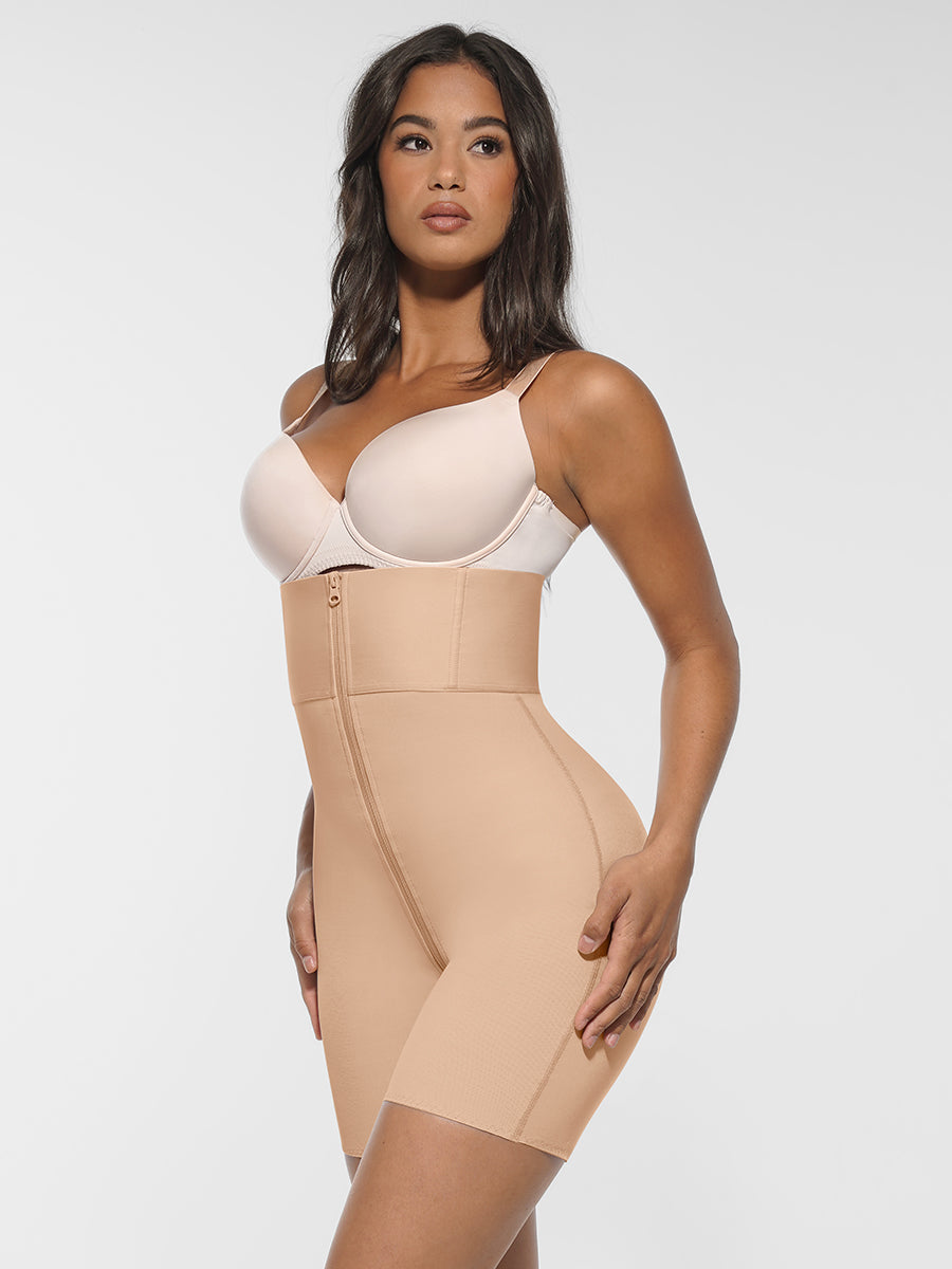 Hard Mesh Firm Butt Lifter with Wide Waistband and Hip-Lifting Design - Auxieswear