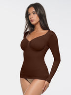 Chest Support & Tummy Control Diamond Neck Top