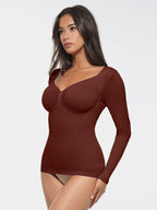 Chest Support & Tummy Control Diamond Neck Top