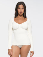 Chest Support & Tummy Control Diamond Neck Top