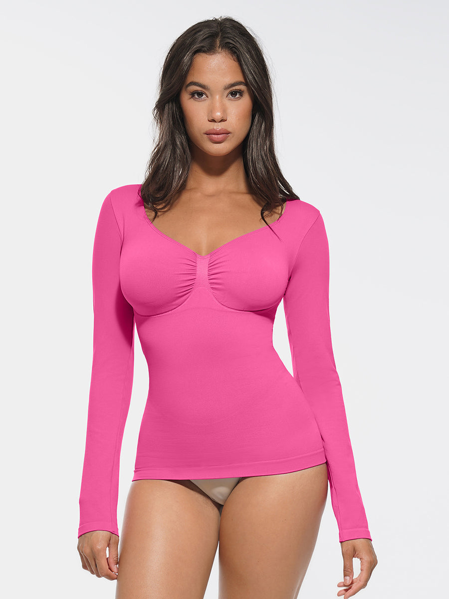 Chest Support & Tummy Control Diamond Neck Top - Auxieswear