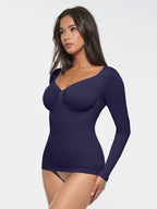 Chest Support & Tummy Control Diamond Neck Top