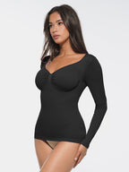 Chest Support & Tummy Control Diamond Neck Top