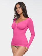 Chest Support & Tummy Control Diamond Neck Top