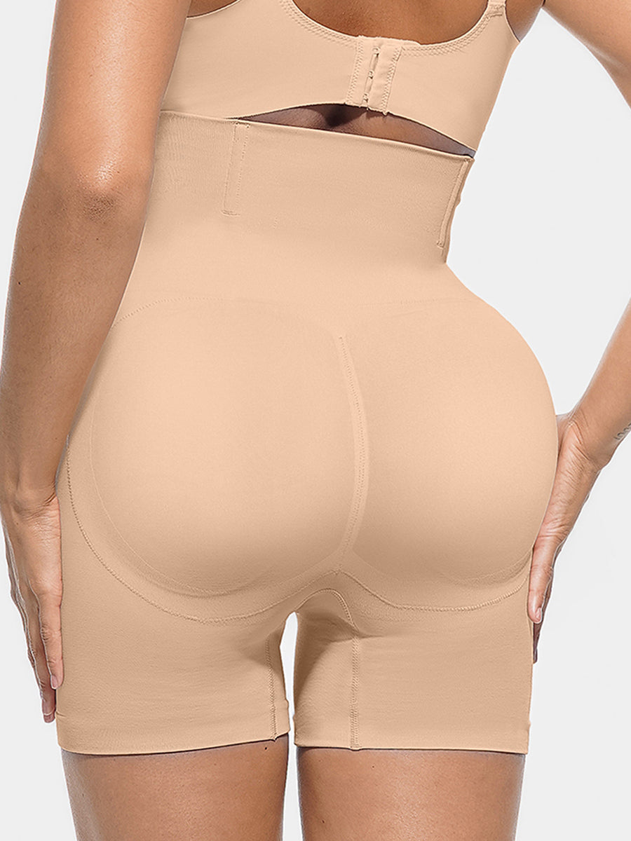 High-Waisted Antibacterial Lining Thigh Slimmer - Auxieswear