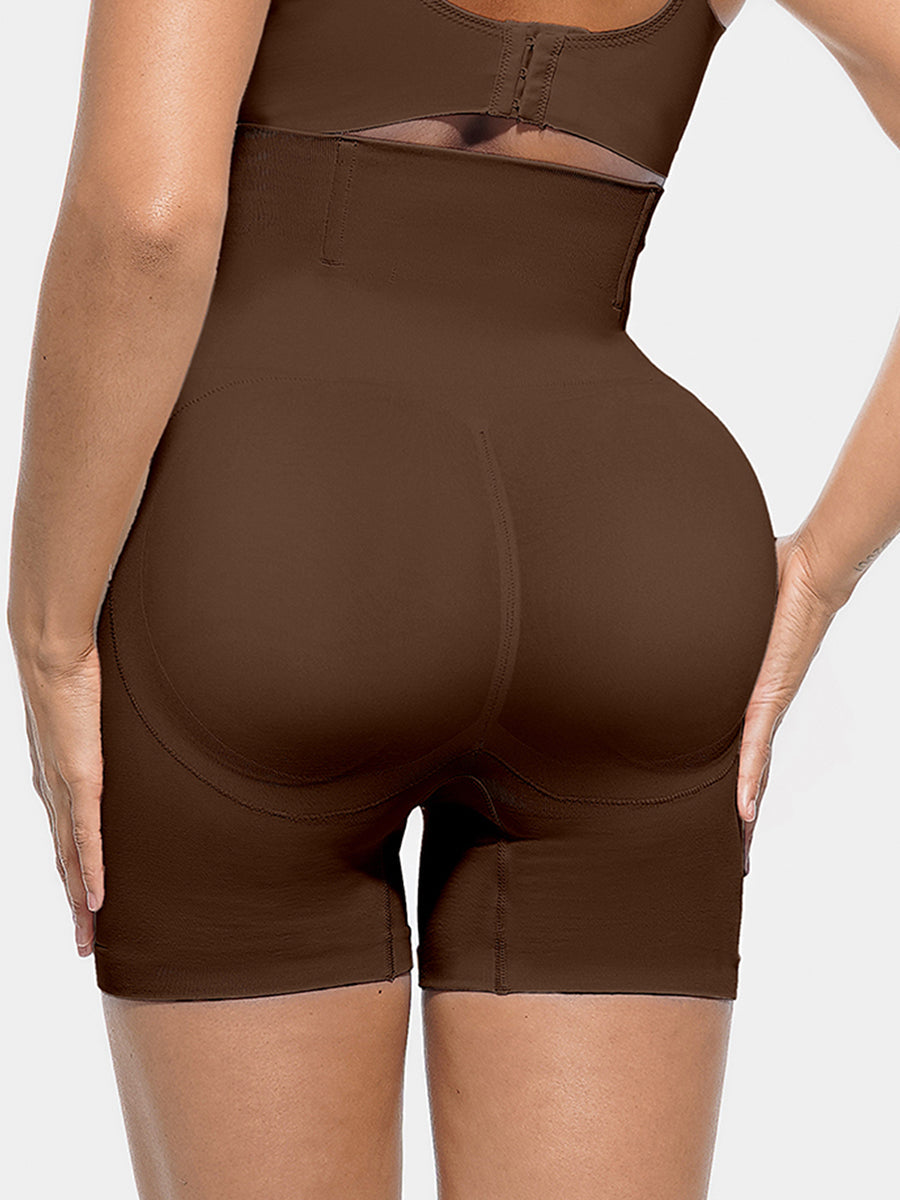 High-Waisted Antibacterial Lining Thigh Slimmer - Auxieswear