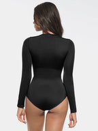 Long Sleeve Round Collar Waist Shaping Bodysuit