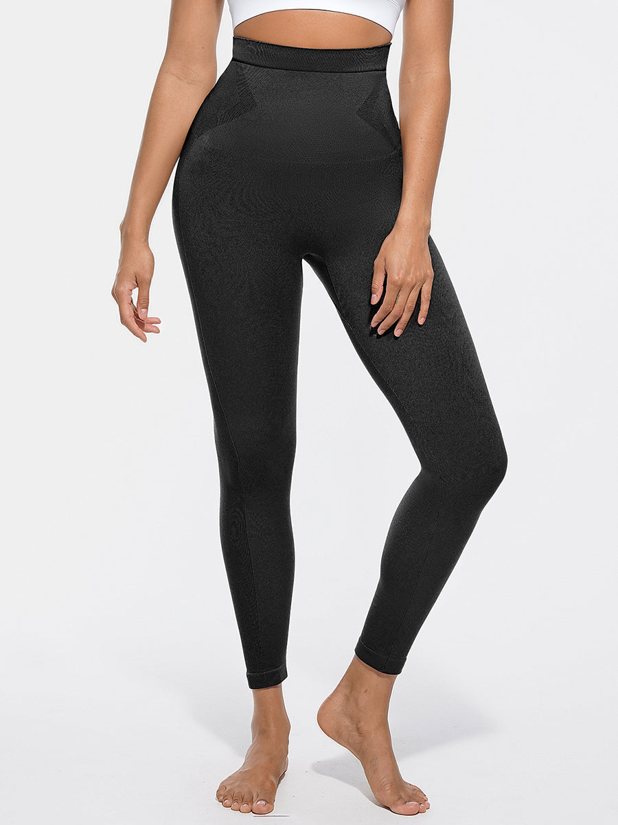 Anti-Slip Waistband High Waisted Sculpting Leggings - Auxieswear