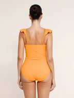 Tummy Control Ruffled V-Neck One Piece Swimsuit