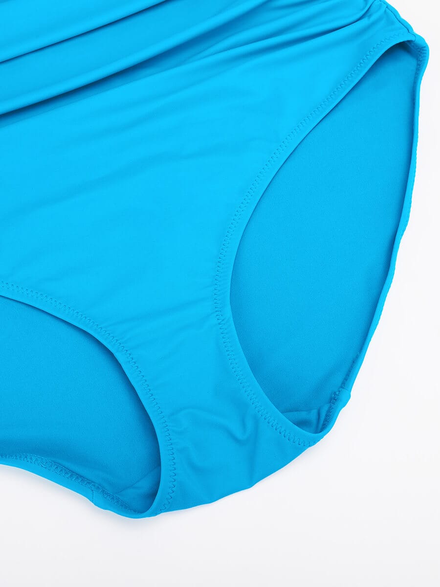 Tummy Control Ruffled V-Neck One Piece Swimsuit