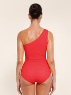 One Shoulder Tummy Control & Bust Support One Piece Swimsuit