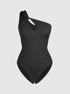 One Shoulder Tummy Control & Bust Support One Piece Swimsuit