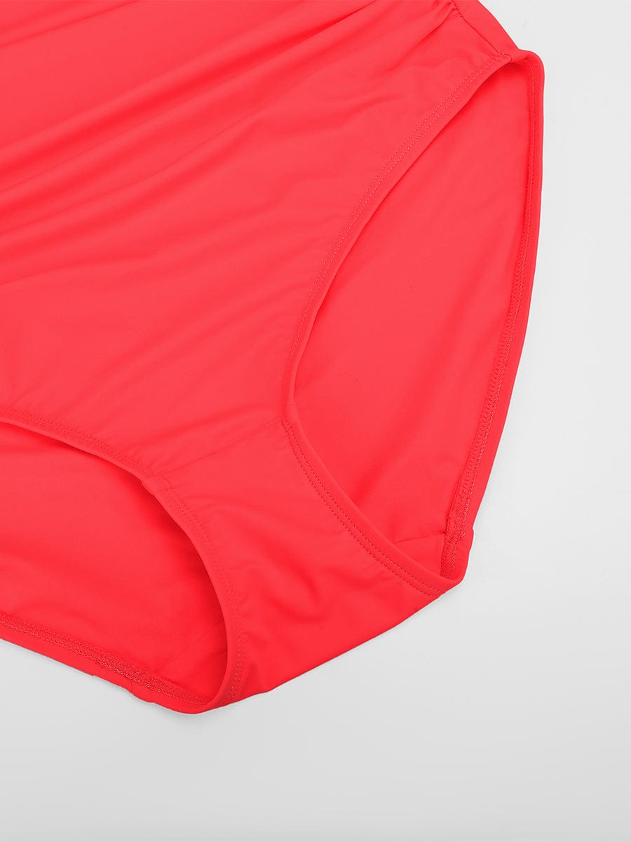 One Shoulder Chest Support One Piece Swimsuit - Auxieswear