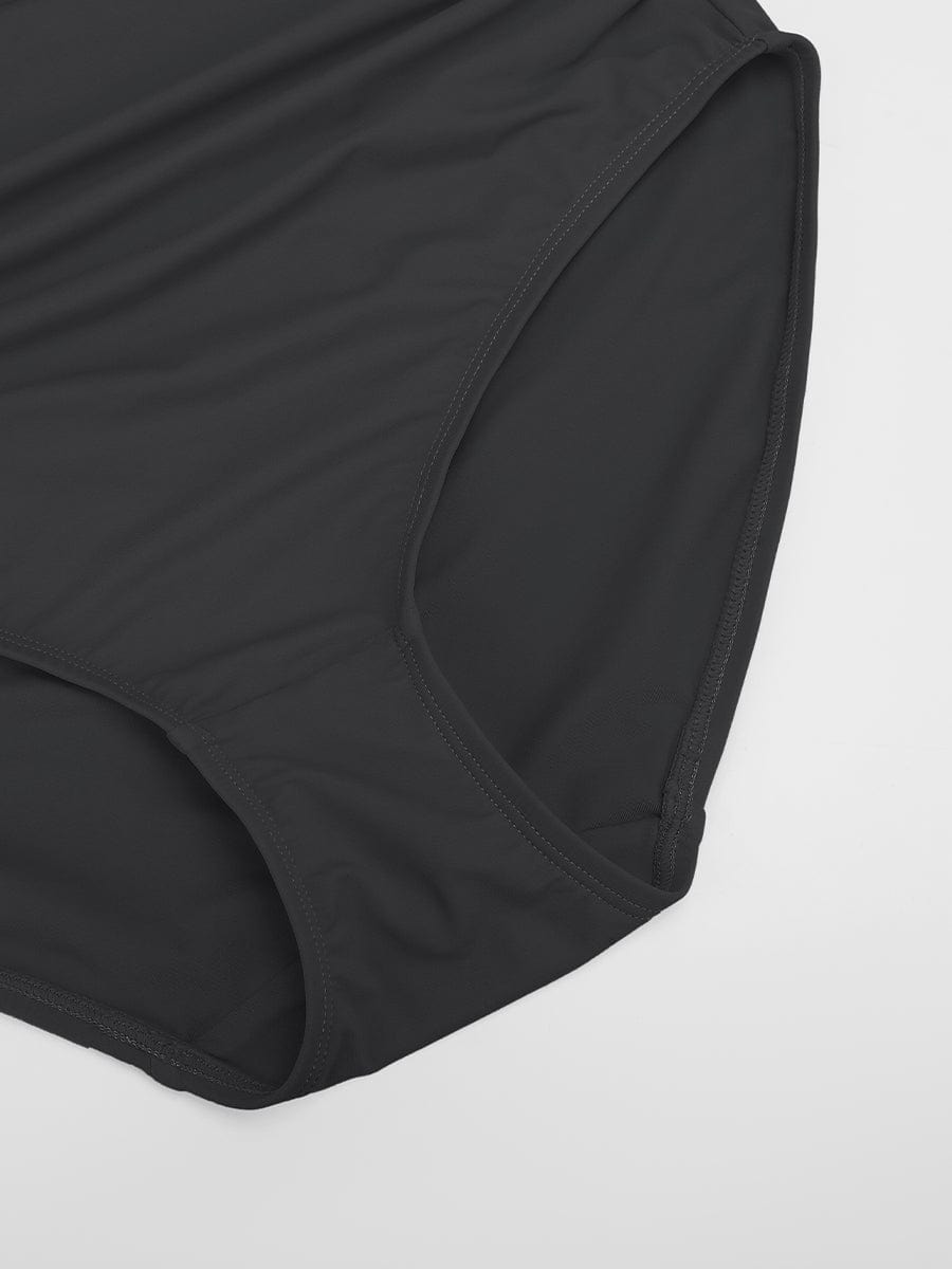 One Shoulder Chest Support One Piece Swimsuit - Auxieswear