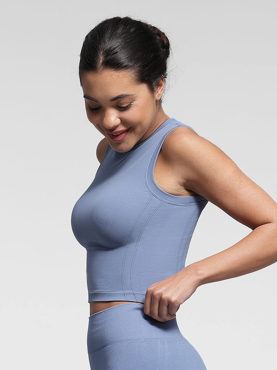 Sport Crop Top with Removable Cups - Auxieswear