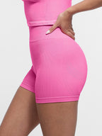 High-Waisted Yoga Shorts with Double-Layer Waistband
