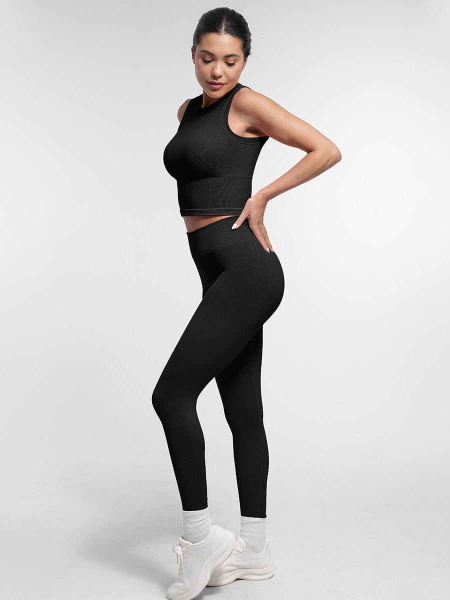 Built-In Bra Shaping Sports Top with Removable Cups