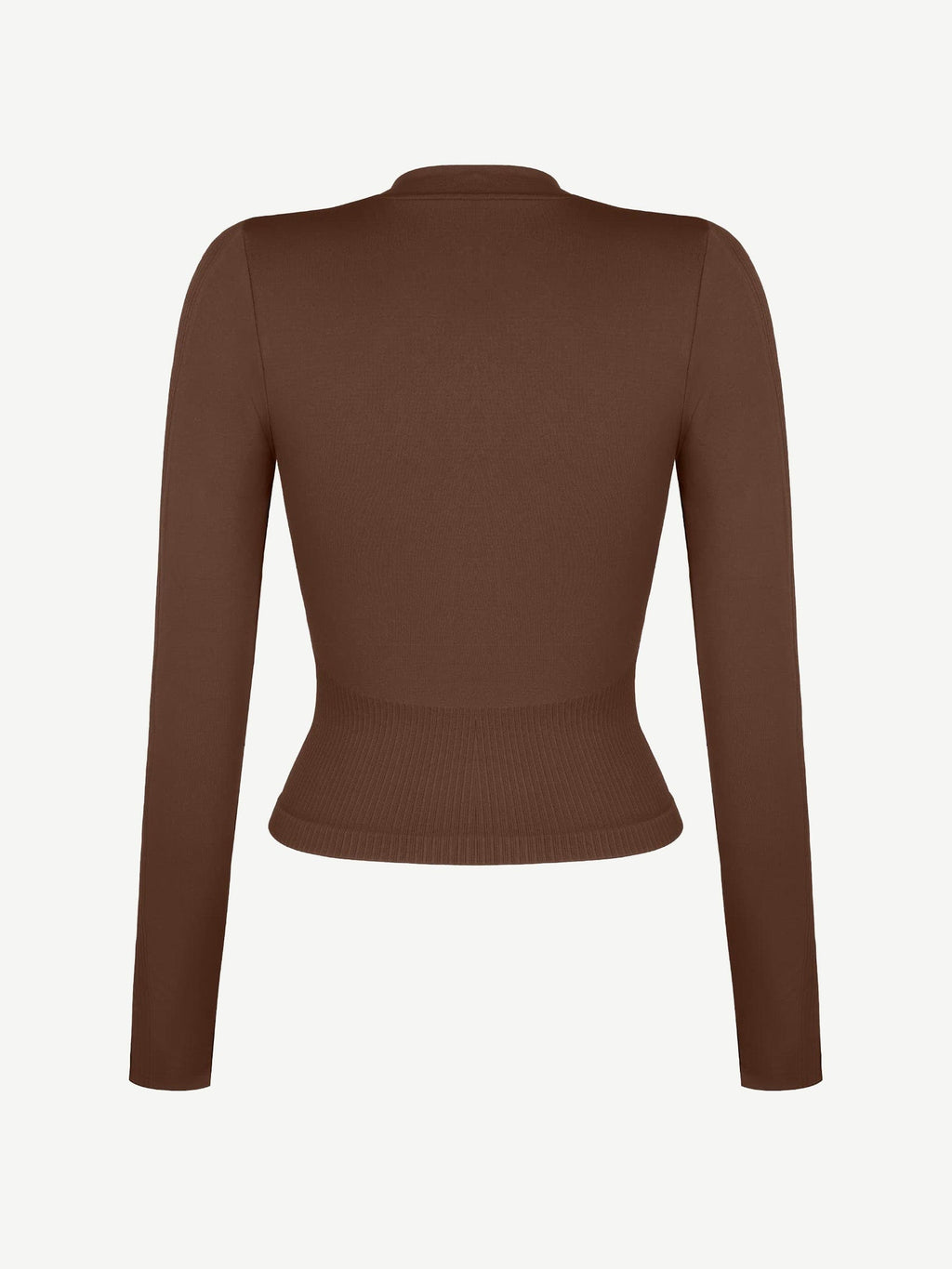 Waist Control Gym Top With Front Zipper - Auxieswear