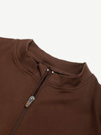 Waist Control Gym Top With Front Zipper