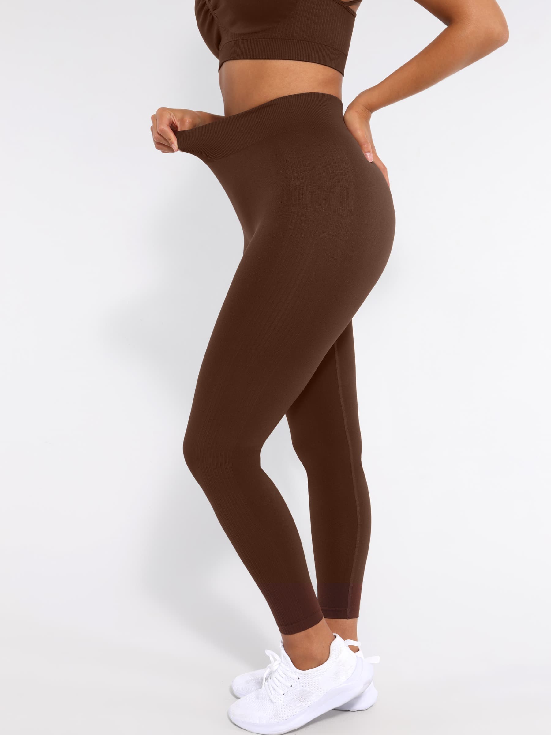 High-Waisted Seamless Yoga Leggings - Auxieswear