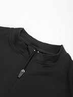 Waist Control Gym Top With Front Zipper