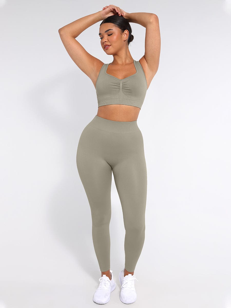 High-Waisted Seamless Yoga Leggings - Auxieswear
