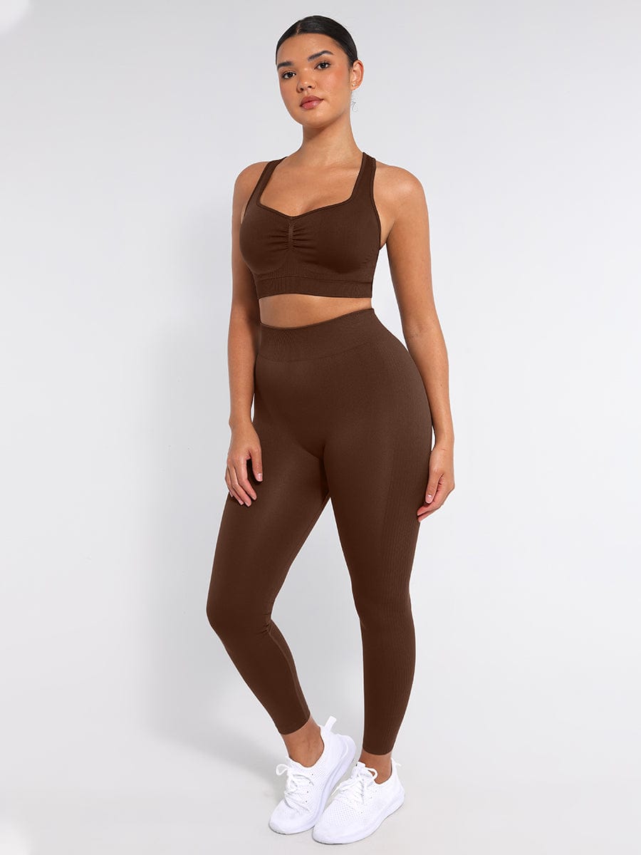 High-Waisted Seamless Yoga Leggings - Auxieswear