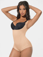 Bust-Support Bodysuit with Antibacterial High-Stretch Fabric