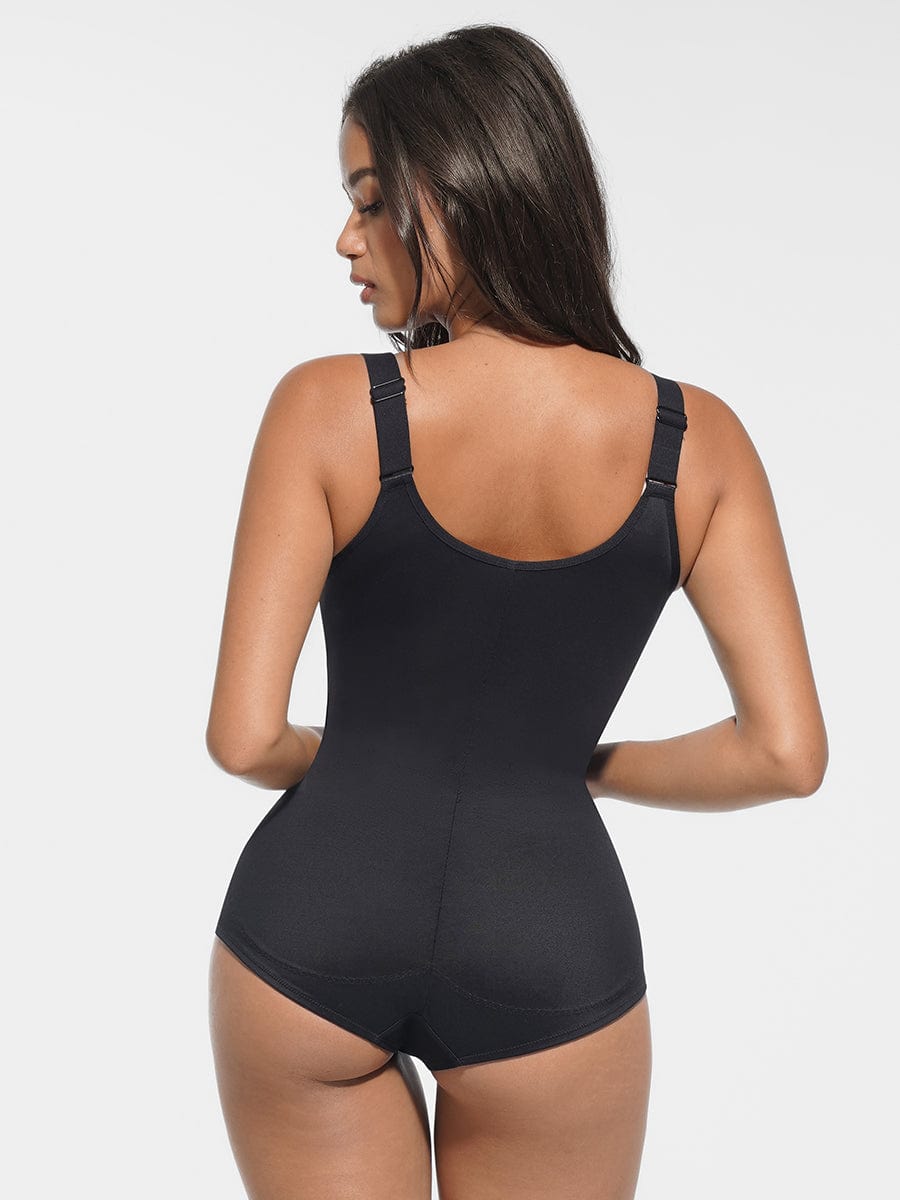 Bust-Support Bodysuit with Antibacterial High-Stretch Fabric