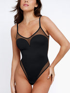 Sheer Mesh Tummy Control Bodysuit