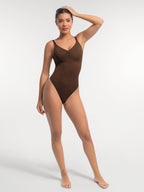 Scoop Back Tummy Control Bodysuit with Built-in Bra
