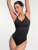 Scoop Back Tummy Control Bodysuit with Built-in Bra