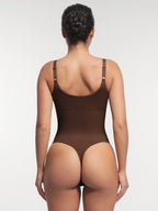 Scoop Back Tummy Control Bodysuit with Built-in Bra