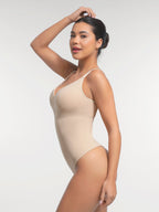 Scoop Back Tummy Control Bodysuit with Built-in Bra