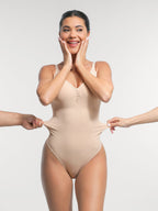 Scoop Back Tummy Control Bodysuit with Built-in Bra